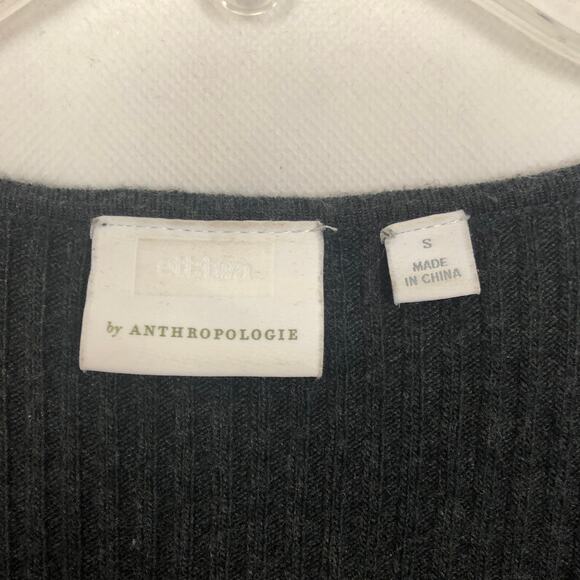 Anthropologie ett:wa Amrita Ribbed Tunic V-Neck Pullover Sweater Size Small - Picture 3 of 12